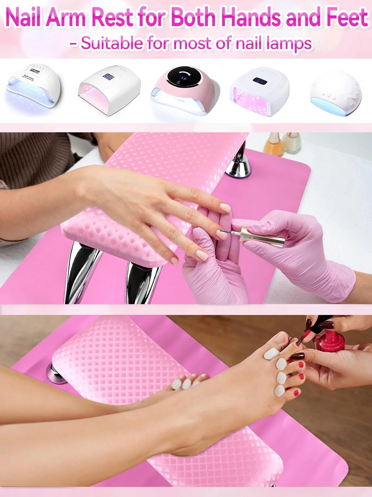 Підставка під руку для манікюру EBANKU, килимок на стіл, підлокітник, фото №4