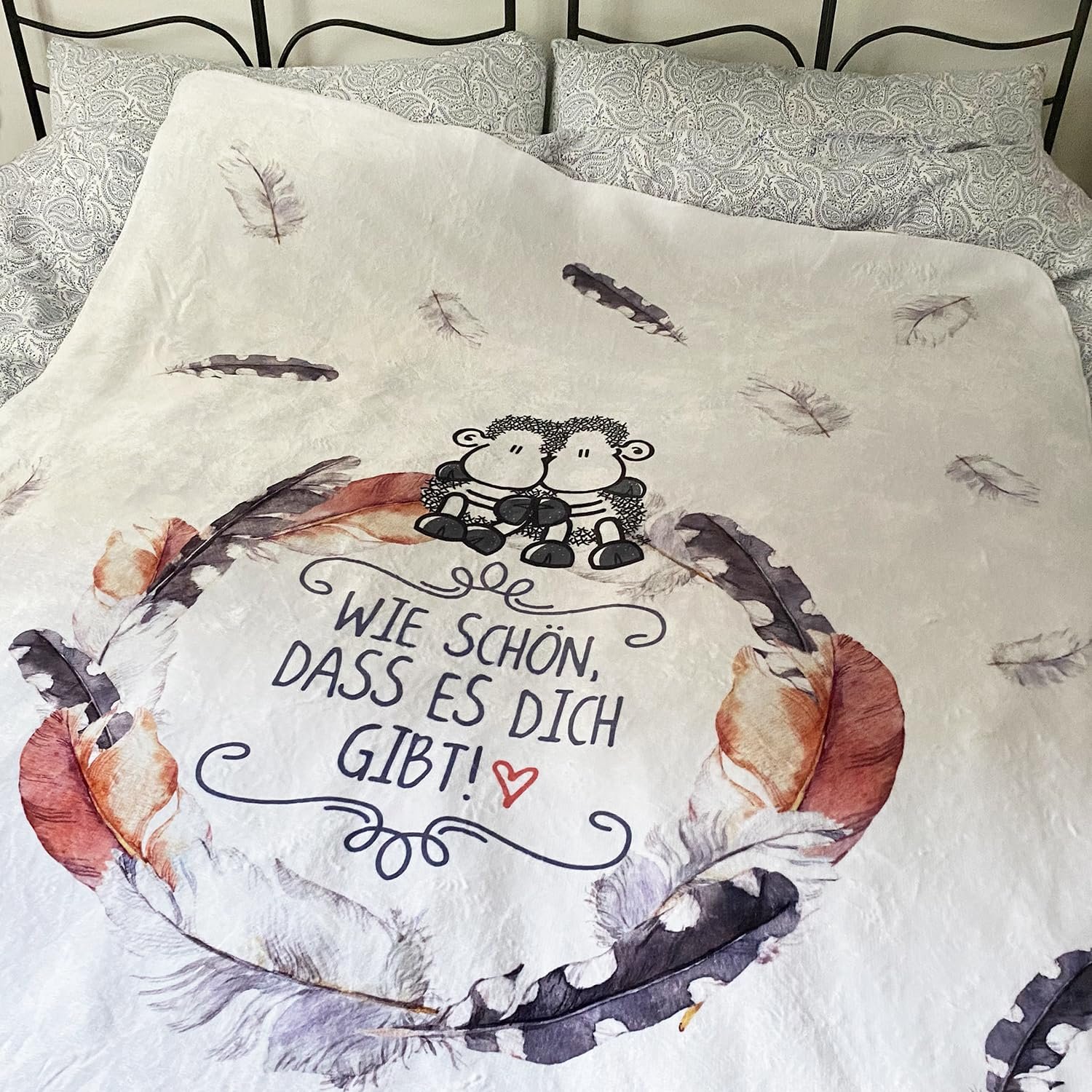 Одеяло Sherpa Sheepworld "Как хорошо, что ты есть", флисовое одеяло, полиэстер, 130 x 180 см, с принтом, фото №2 Одеяло Sherpa Sheepworld "Как хорошо, что ты есть", флисовое одеяло, полиэстер, 130 x 180 см, с принтом, фото №2