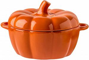 Гусятниця для запікання Pumpkin Casserole Dish Керамічна у формі гарбуза з кришкою - Фото 1