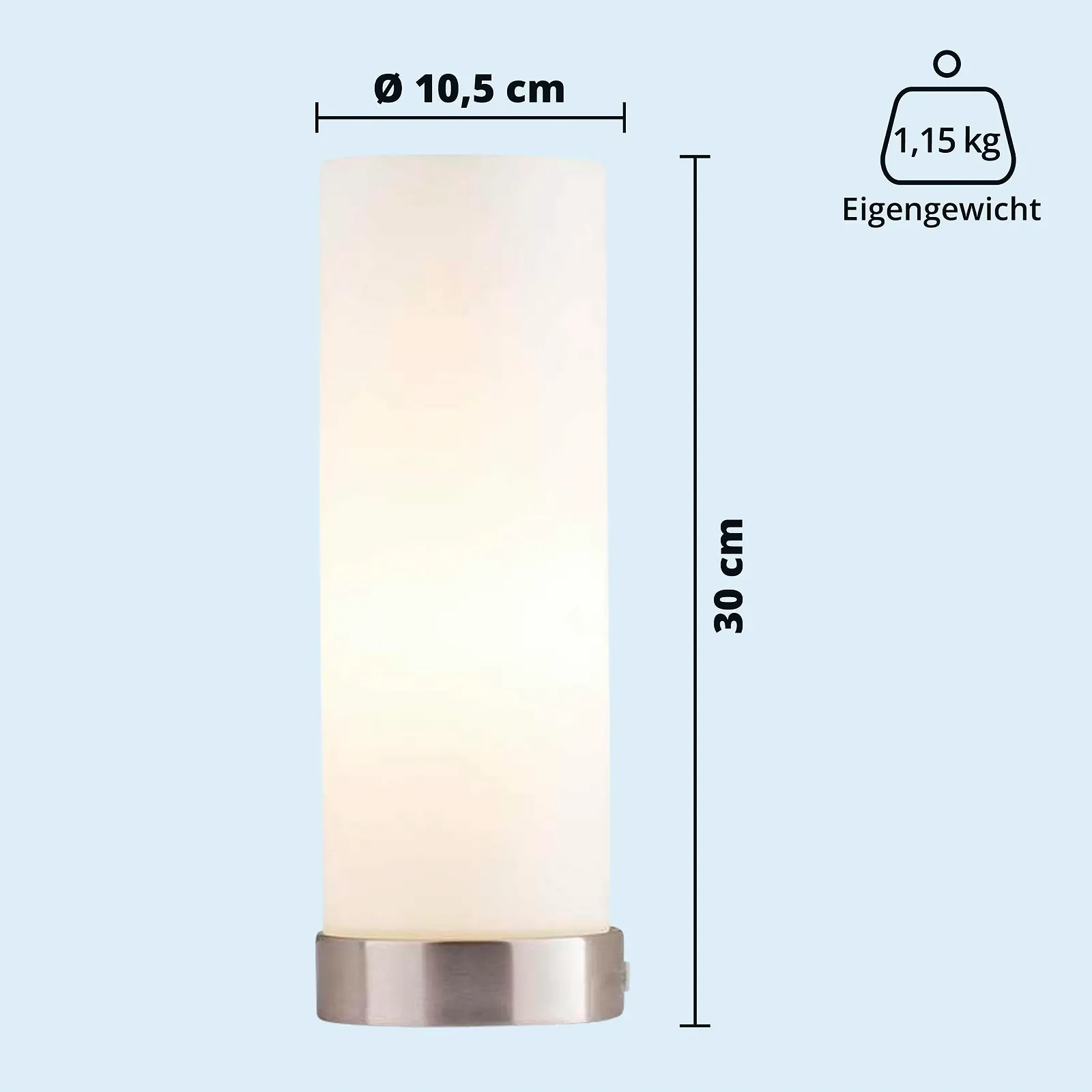 Настільна лампа KHG Basic Modern Pop E14 10.5 см Срібляста, фото №3