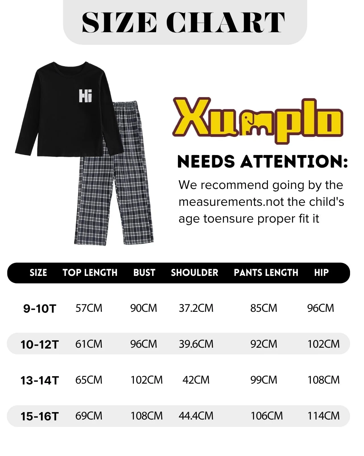 Піжама Xumplo для хлопчиків з довгими рукавами, картата, фото №7