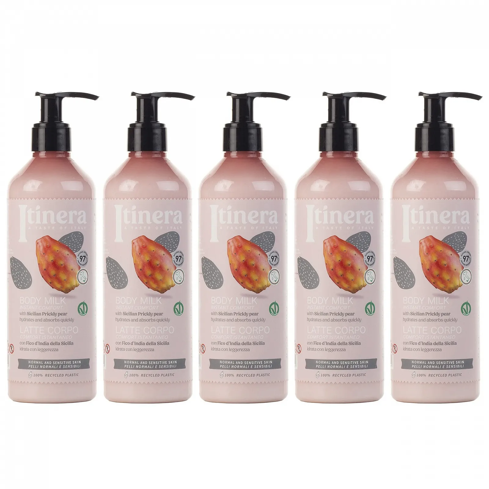 Молочко для тіла ITINERA для нормальної та чутливої шкіри з сицилійською опунцією, 97% натуральних інгредієнтів, 370 мл, 2 шт, фото №6 Молочко для тіла ITINERA для нормальної та чутливої шкіри з сицилійською опунцією, 97% натуральних інгредієнтів, 370 мл, 2 шт, фото №6