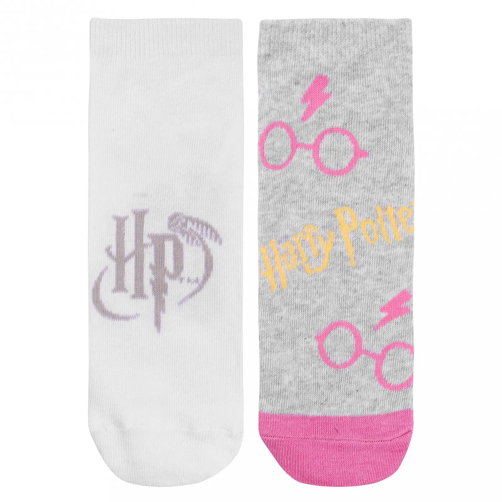Носки Harry Potter для женщин Hedwig Gleis 9 3/4 Женские носки-следки Серый/Розовый (4 пары в упаковке), фото №3