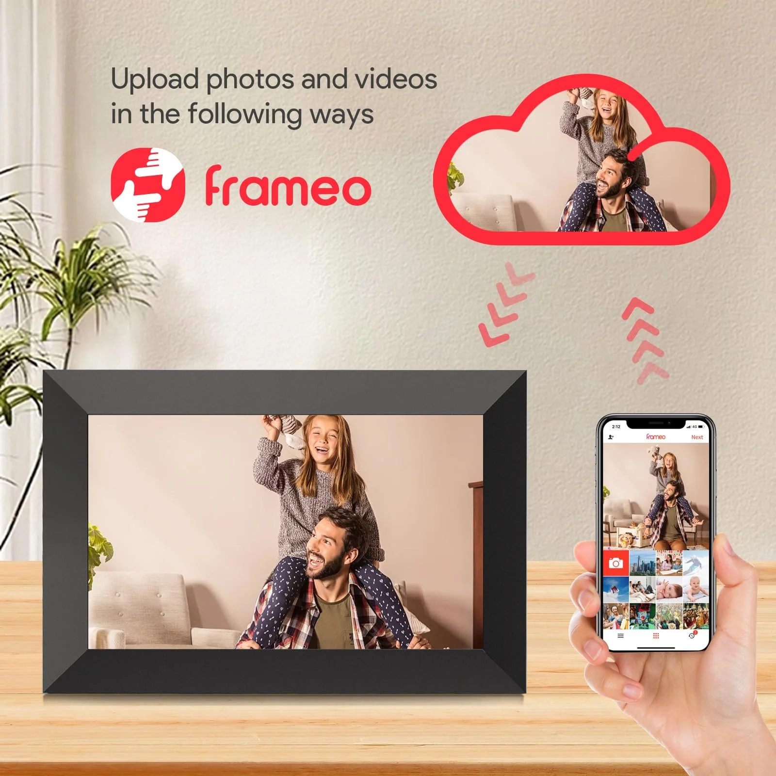 Цифровая фоторамка YUUTY WLAN 10.1 дюйма 32 GB 1280 x 800 HD IPS LCD Сенсорная, фото №3
