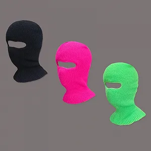 Зимняя лыжная шапка для катания зимой, теплая, с отверстием, вязаная, детская synthetic.ua - Фото 1