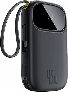 Павербанк Baseus QPow3 45W 20000mAh LED-дисплей Черный synthetic.ua - Фото 1