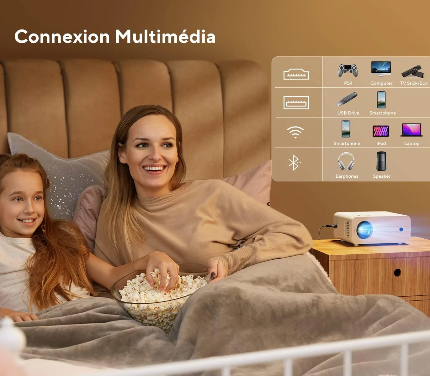 Проектор Akiyo O7 Full HD Wi-Fi Bluetooth, фото №6 Проектор Akiyo O7 Full HD Wi-Fi Bluetooth, фото №6