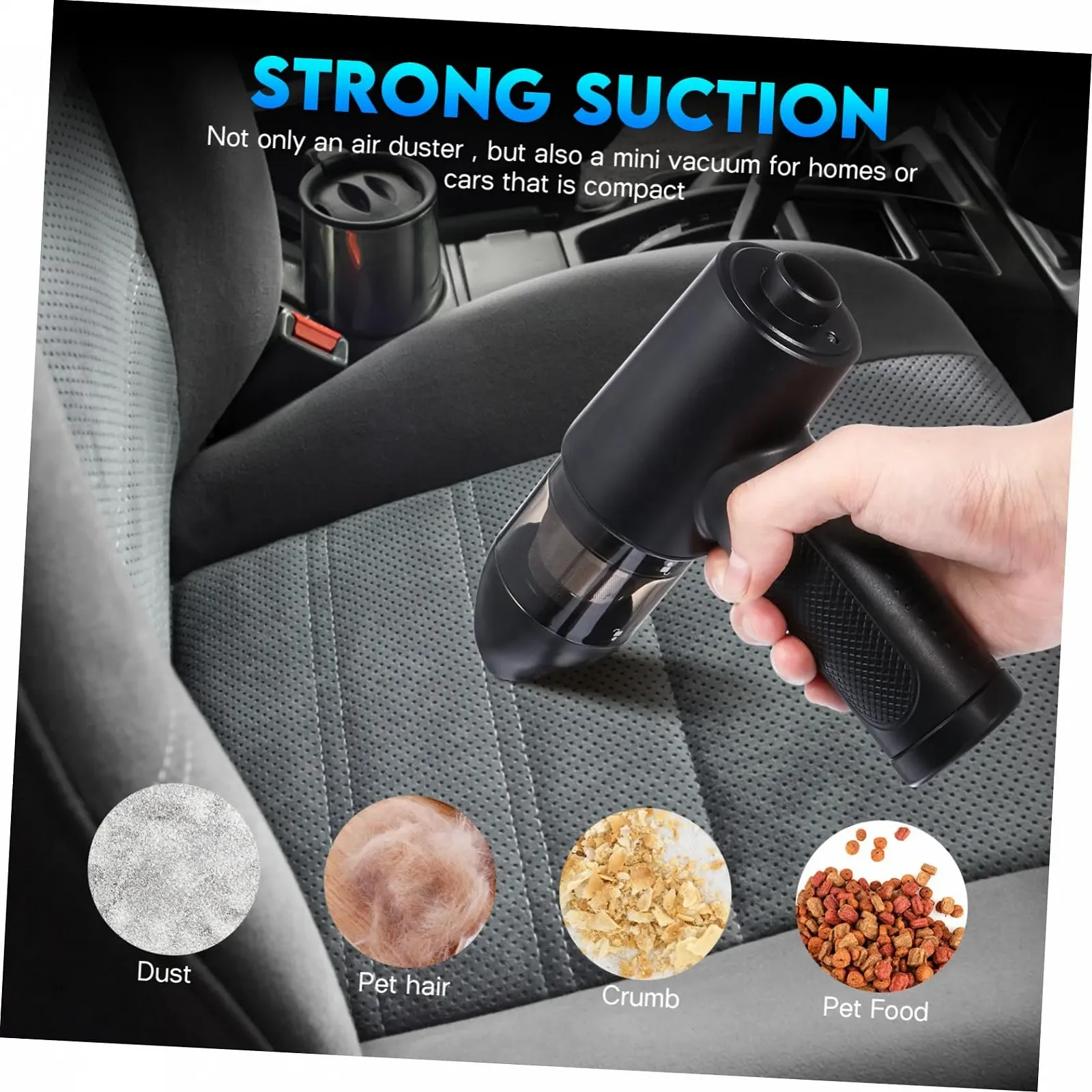 Аккумуляторный ручной пылесос-воздуходувка VILLCASE Portable, фото №4