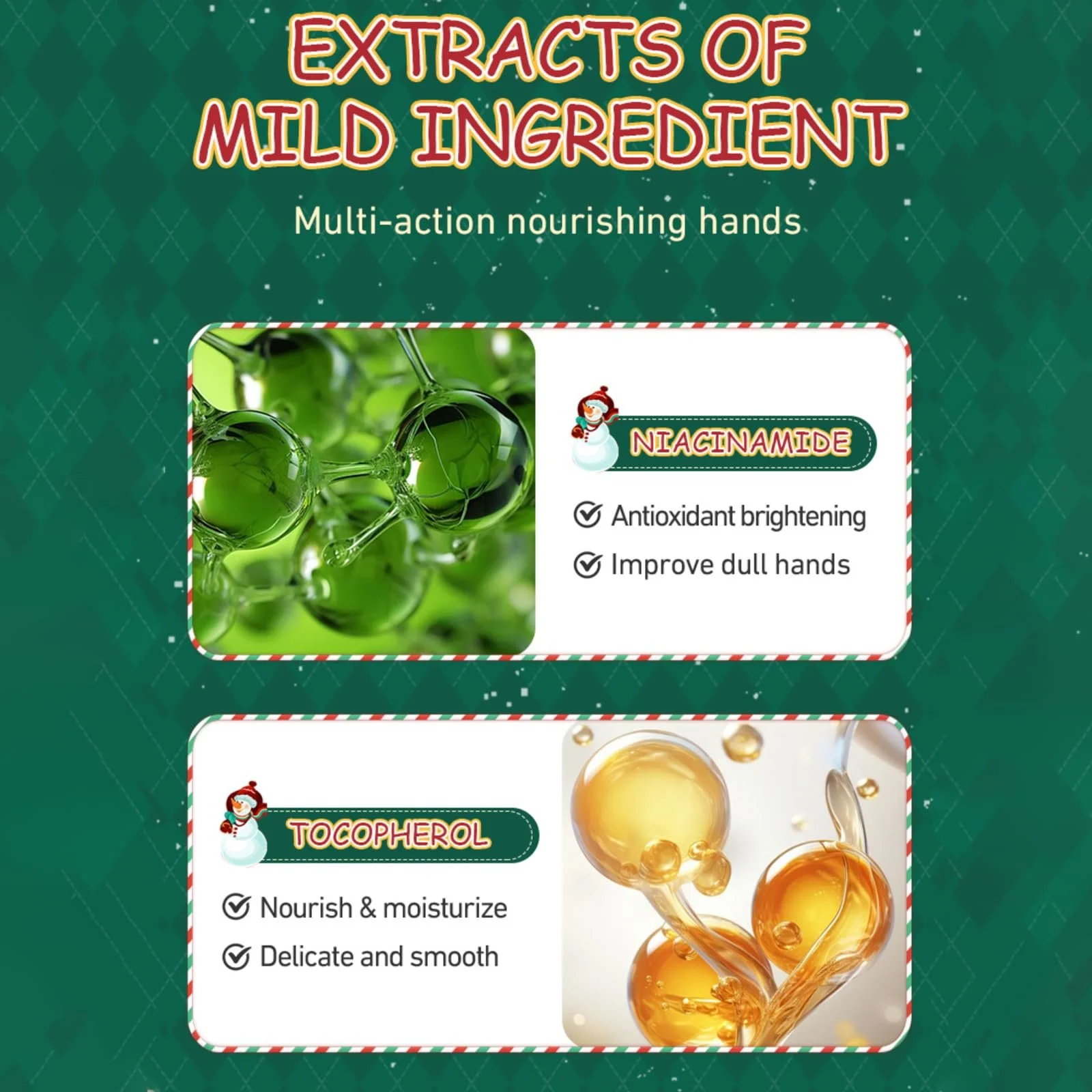 Крем для рук Різдвяний міні набір 30 г x 5, Зволожуючий, фото №7