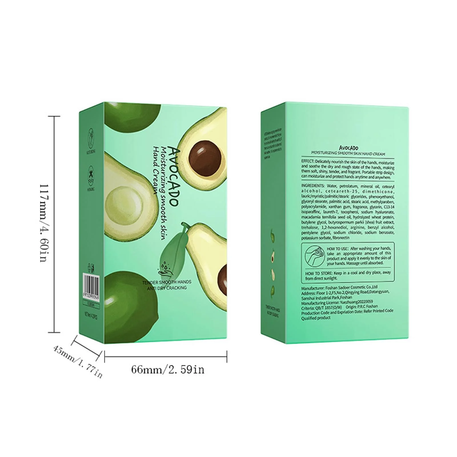 Крем для рук Avocado Зволожуючий крем для рук для грубої, пошкодженої шкіри, ніжний крем для догляду за сухими руками, фото №7