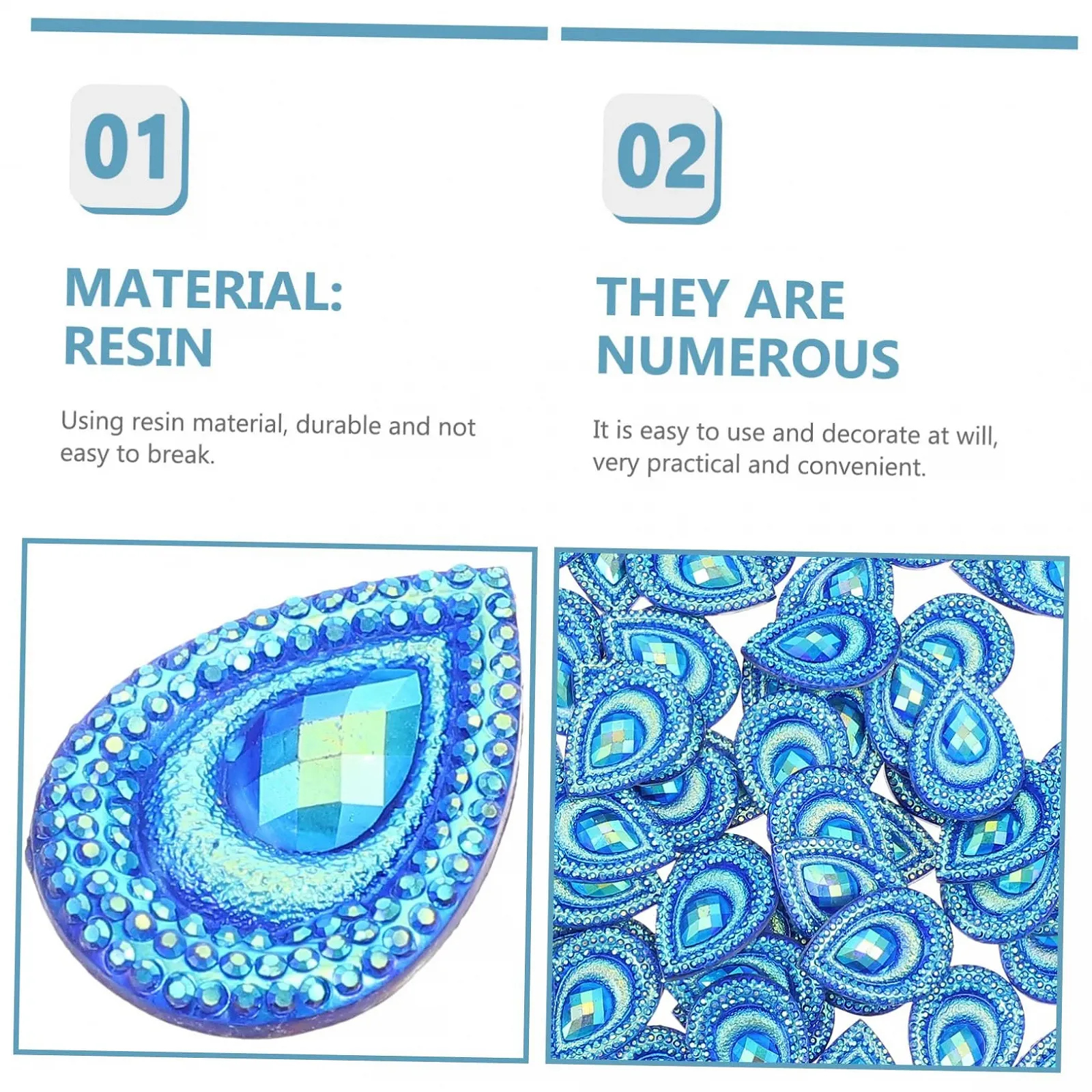 Краплі LALAFINA 2 набори Декоративні діаманти для оздоблення весільної сукні, фото №2