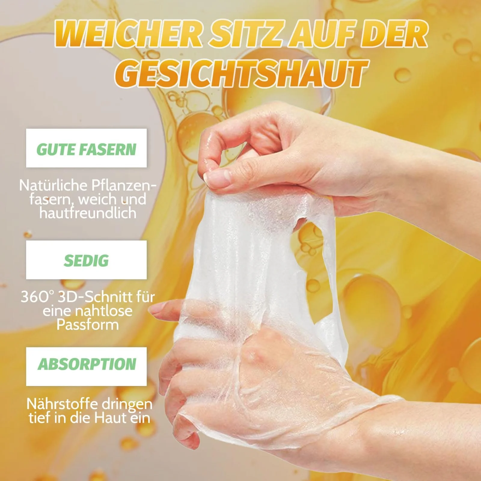 Тканевые маски Altherona для лица 6 штук с фруктовыми эссенциями, увлажняющие и разглаживающие кожу, успокаивающие, набор для подростков, фото №5