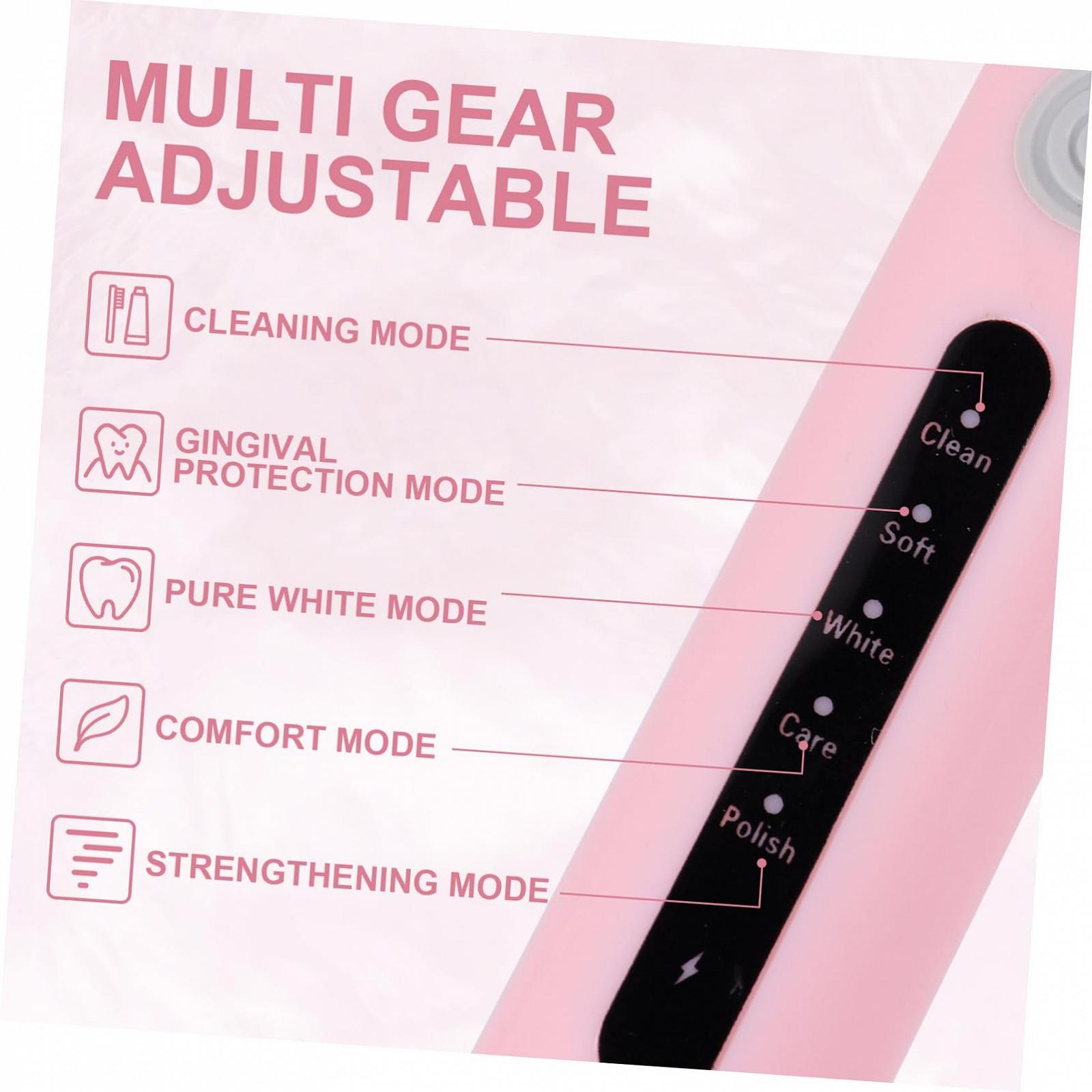 Електрична зубна щітка VALICLUD 1 Satz з USB, режимами чищення та насадками звукова ергономічна, фото №5