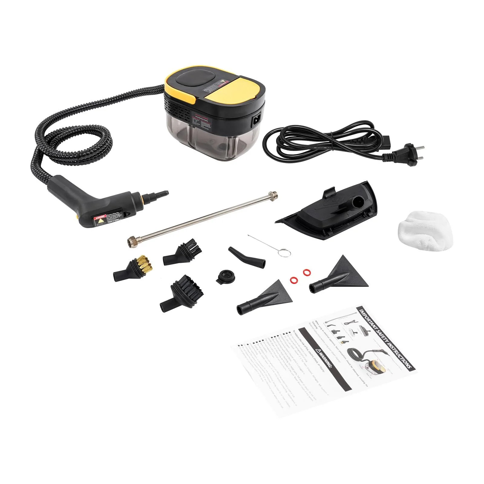 Пароочисник 1500 W 3 bar 1.6 L Yellow, фото №7 Пароочисник 1500 W 3 bar 1.6 L Yellow, фото №7