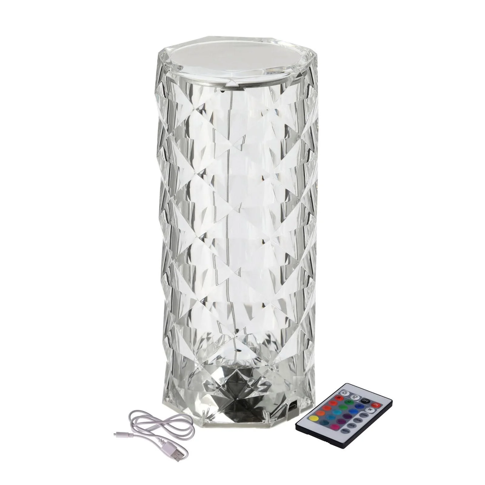 Настільна лампа HAC24 Touch LED Battery Crystal 9 x 21 см Colour Changing Remote Control, фото №1