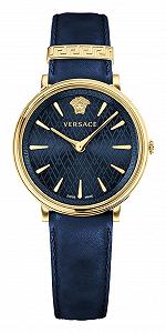 Женские аналоговые кварцевые часы Versace VE81004 19, золотые, ремешок - Фото 1