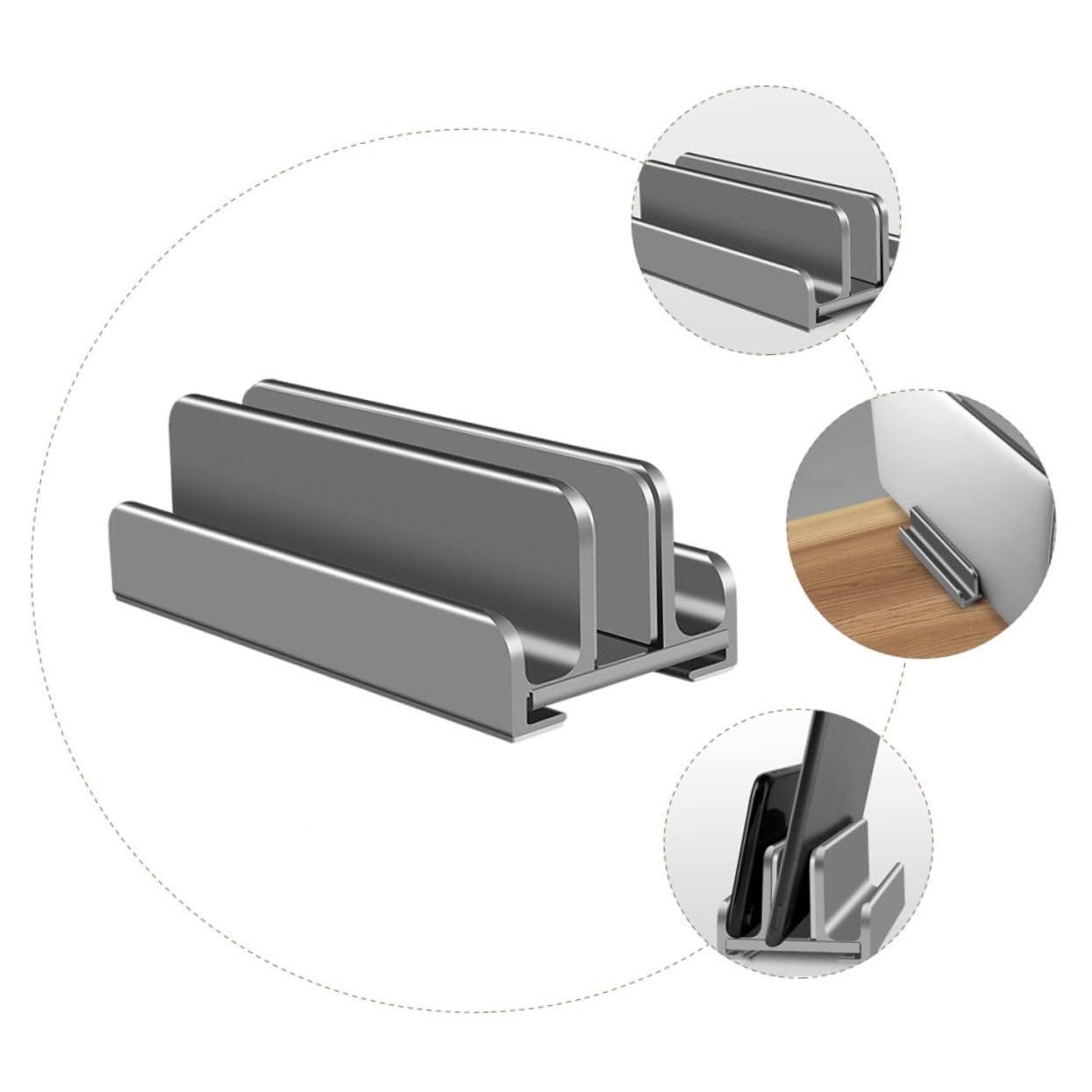 Підставка для ноутбука Kisangel Вертикальна Матеріал Високої Якості для столу дому офісу, фото №4 Підставка для ноутбука Kisangel Вертикальна Матеріал Високої Якості для столу дому офісу, фото №4