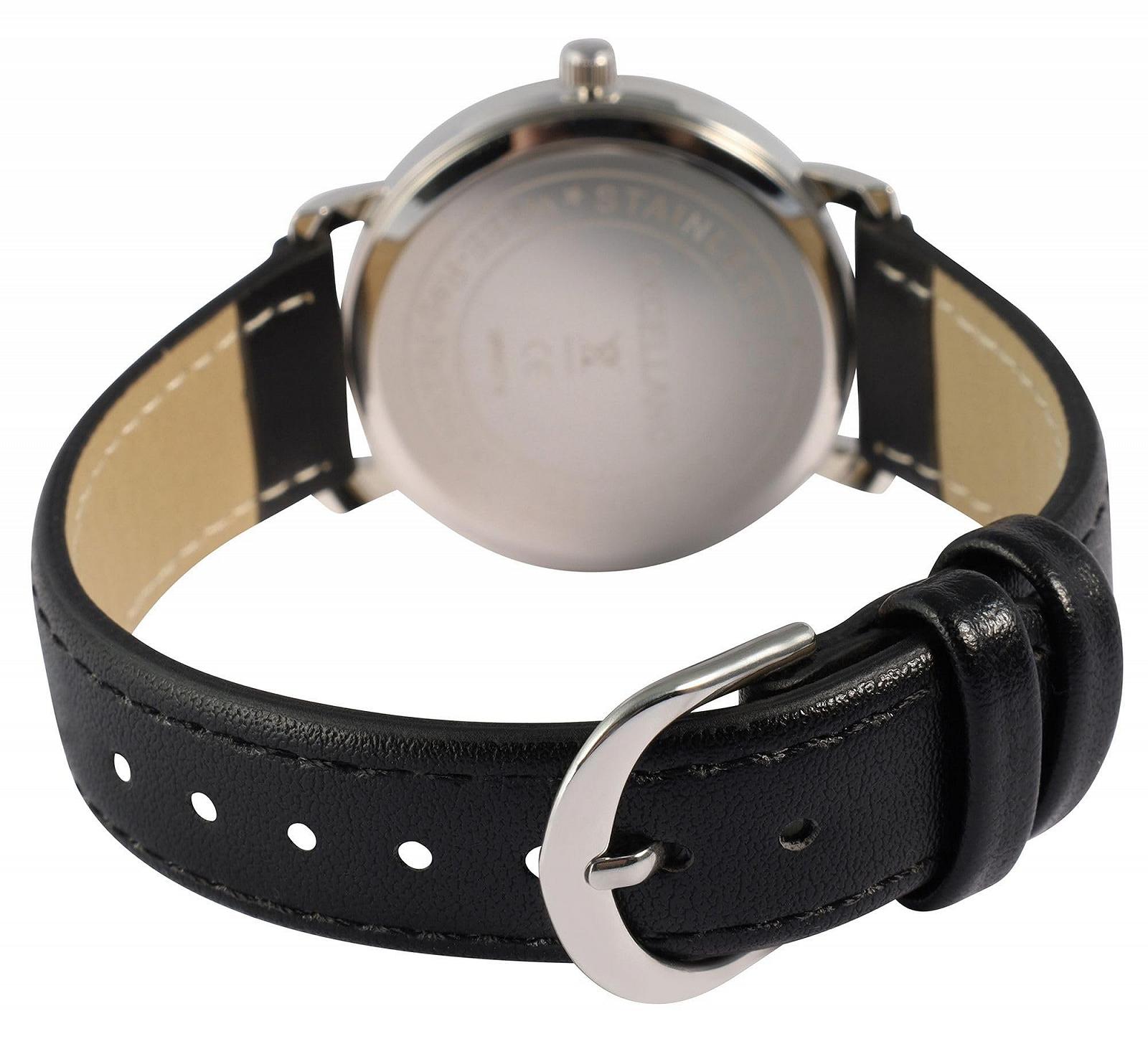 Женские часы Excellanc с ремешком из искусственной кожи, чёрный/серебристый, фото №3