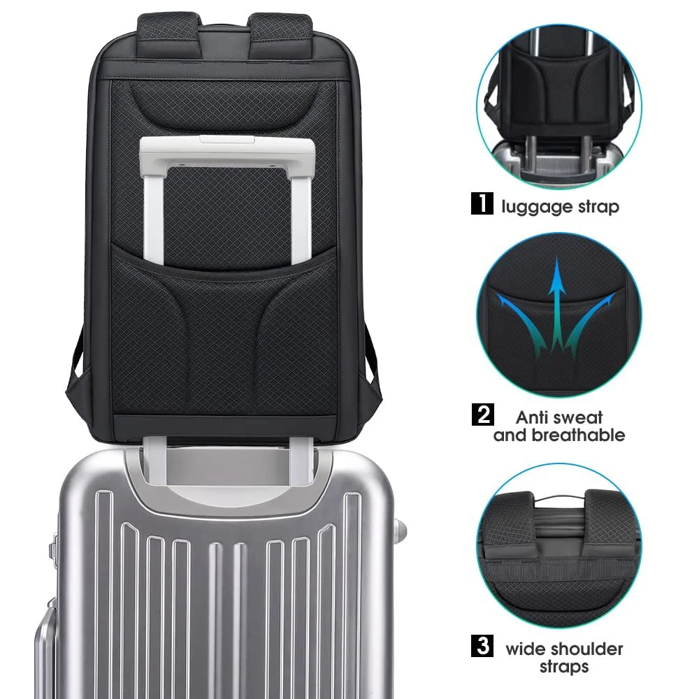 Рюкзак для ноутбука BANGE Upgrade Anti-Theft USB M черный, фото №6 Рюкзак для ноутбука BANGE Upgrade Anti-Theft USB M черный, фото №6