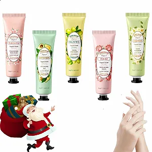 Набор рождественских кремов для рук, мини-набор из 5 кремов для рук, Цветочный и фруктовый увлажняющий крем - Фото 1