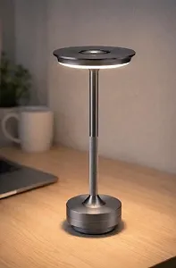 Настільна акумуляторна диммована лампа 3000/4000/6500 К, метал, IP65 synthetic.ua - Фото 1