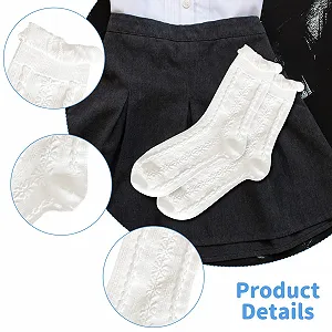 Шкарпетки з рюшами Білі synthetic.ua - Фото 1