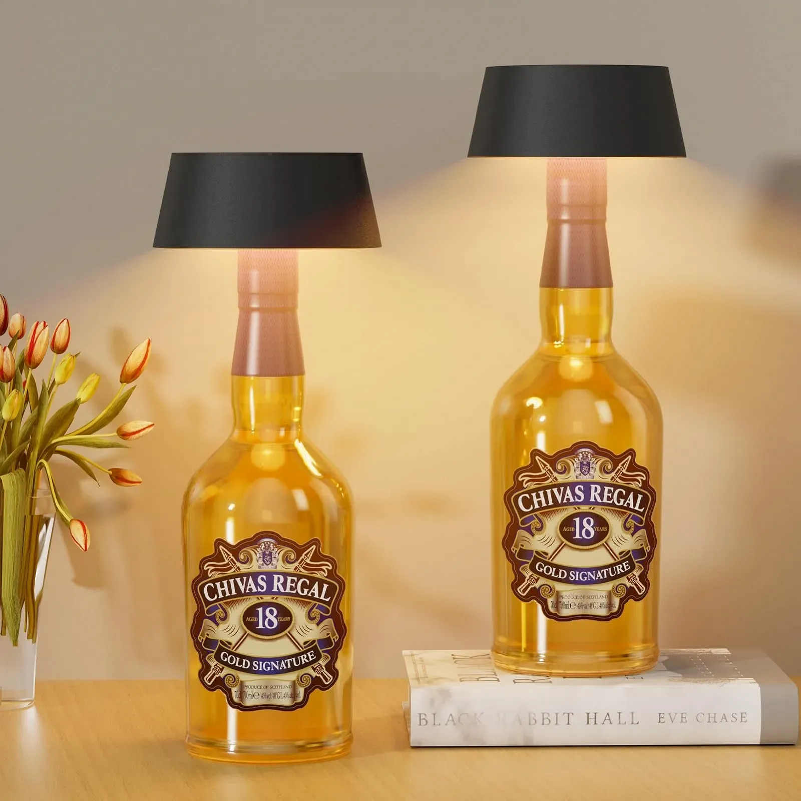 Настільна лампа Klighten (2 шт.) LED акумуляторна для пляшок димована IP54 3000 K 3 Вт, фото №1