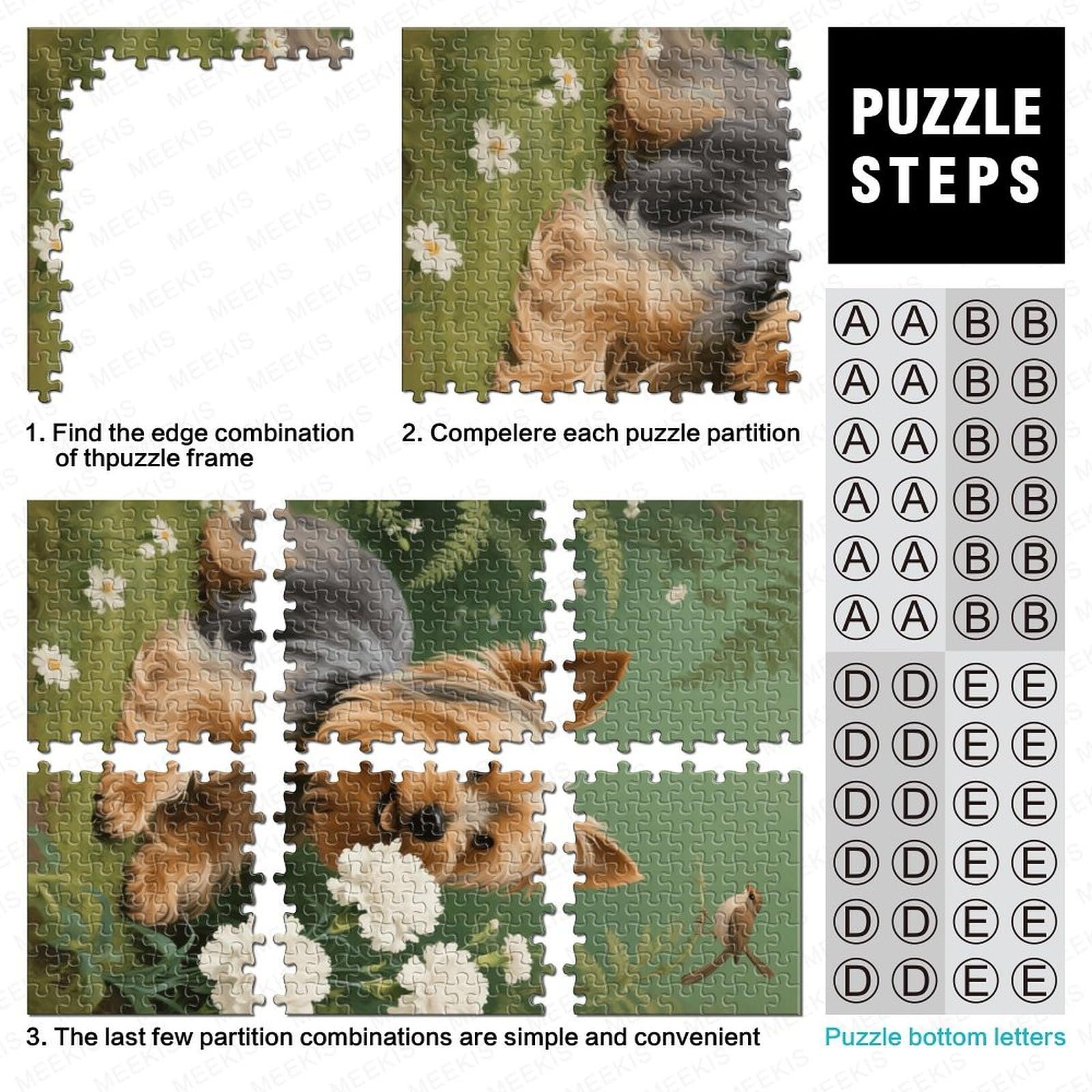 Пазл Yorkshire Terrier Flower 1000 элементов 38 x 26 см, фото №4 Пазл Yorkshire Terrier Flower 1000 элементов 38 x 26 см, фото №4