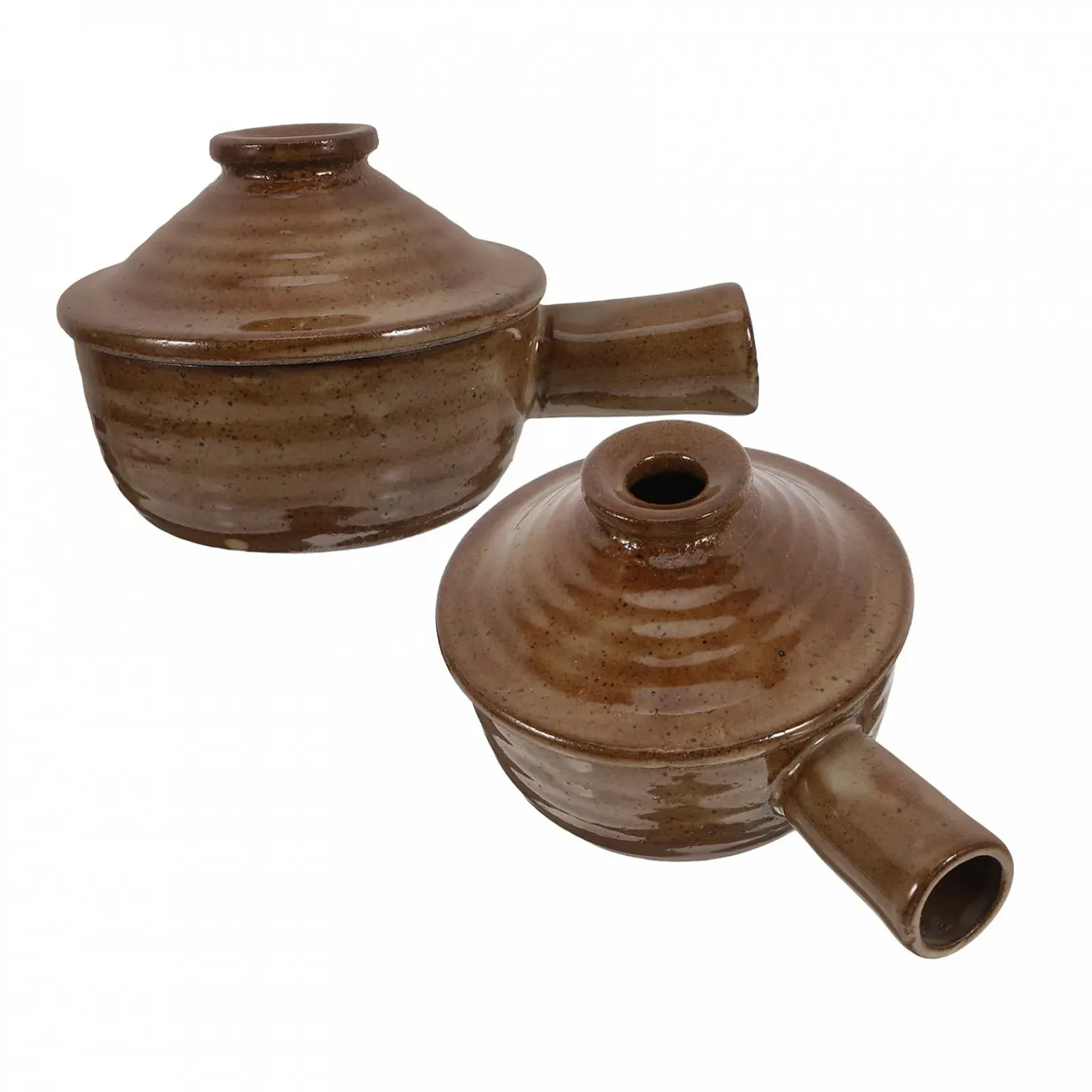 Набір ковшів для тушкування VALICLUD 2 шт. керамічні з кришкою та ручками для мікрохвильової печі, фото №1