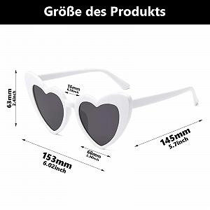 Сонцезахисні окуляри Серце Білий і Рожевий, Білий synthetic.ua - Фото 1