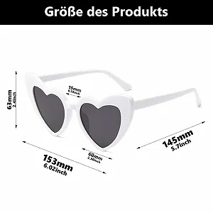 Сонцезахисні окуляри Серце Білий і Рожевий, Білий synthetic.ua - Фото 1