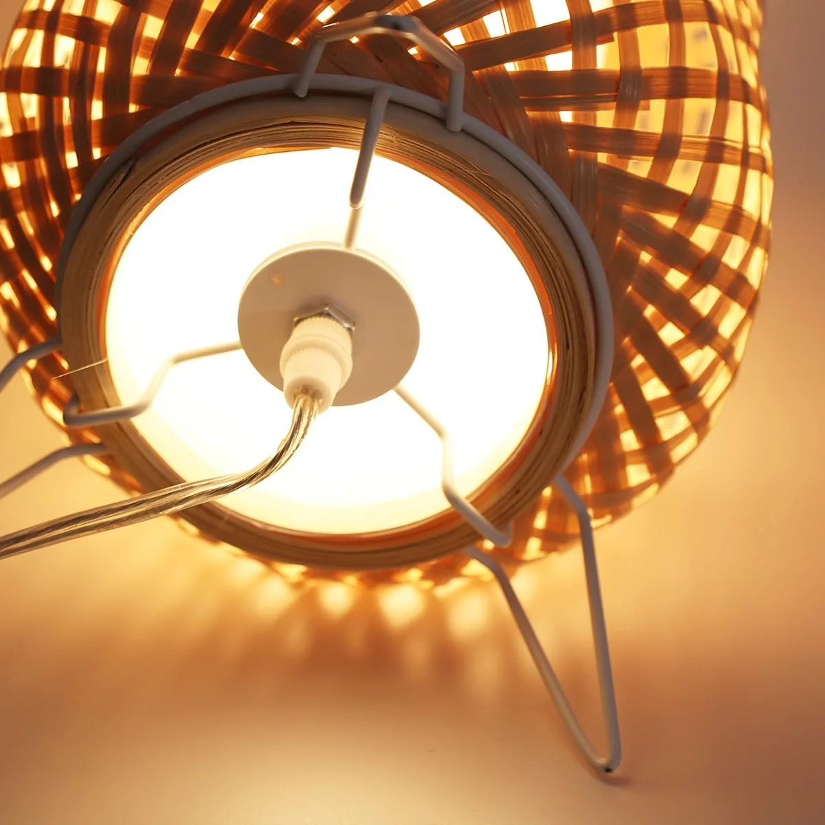 Настільна лампа Alpinaluz Rattan Nordic Vintage Style E27, фото №8