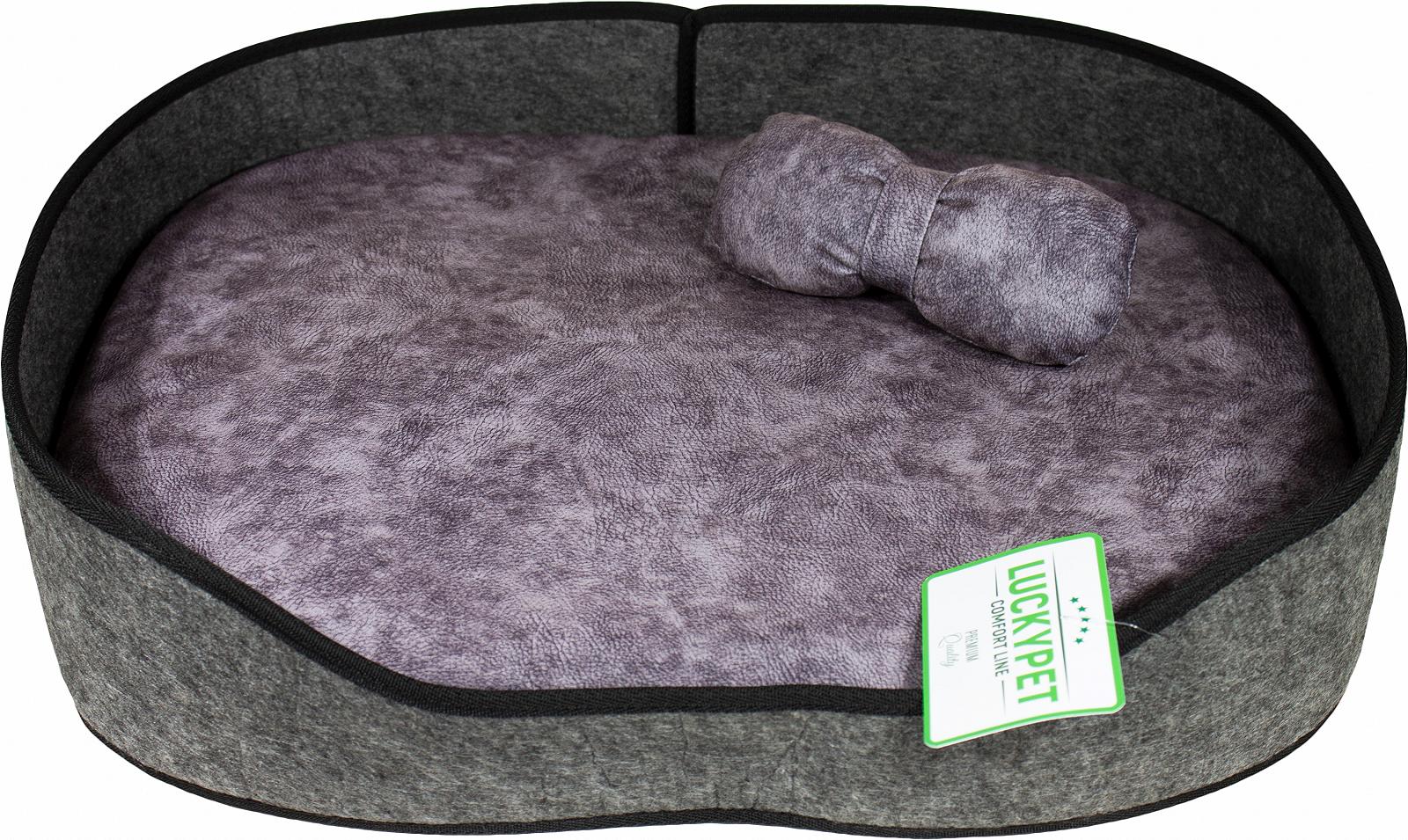 Лежак Lucky Pet Цезарь 3 42x56x12 см Серый с фиолетовым 4820268551030, фото №2