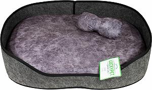 Лежак Lucky Pet Цезарь 3 42x56x12 см Серый с фиолетовым 4820268551030 synthetic.ua - Фото 1