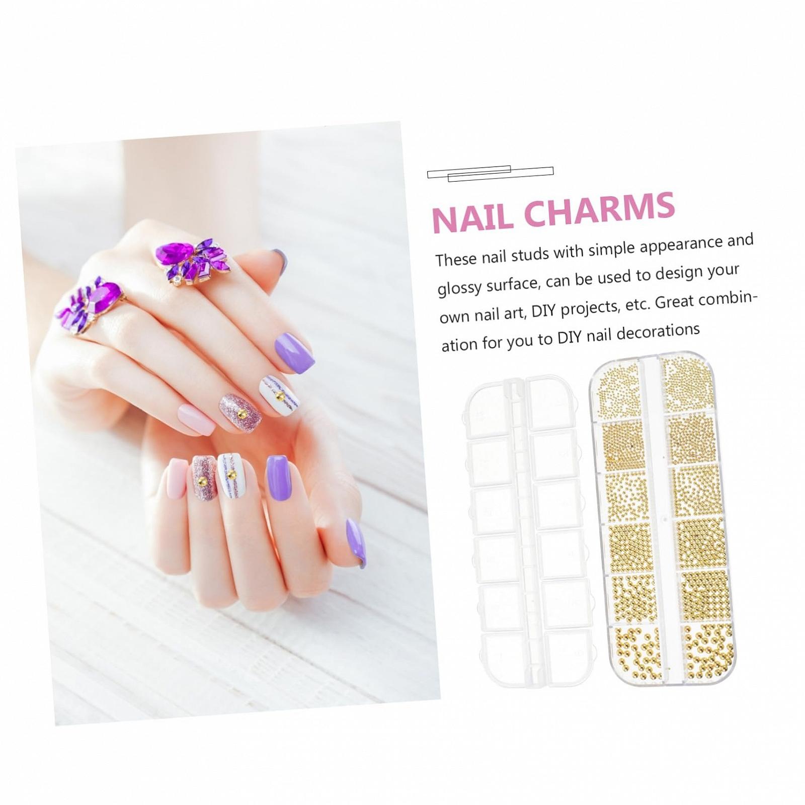 Шарики для ногтей Сталь Золотой, фото №3