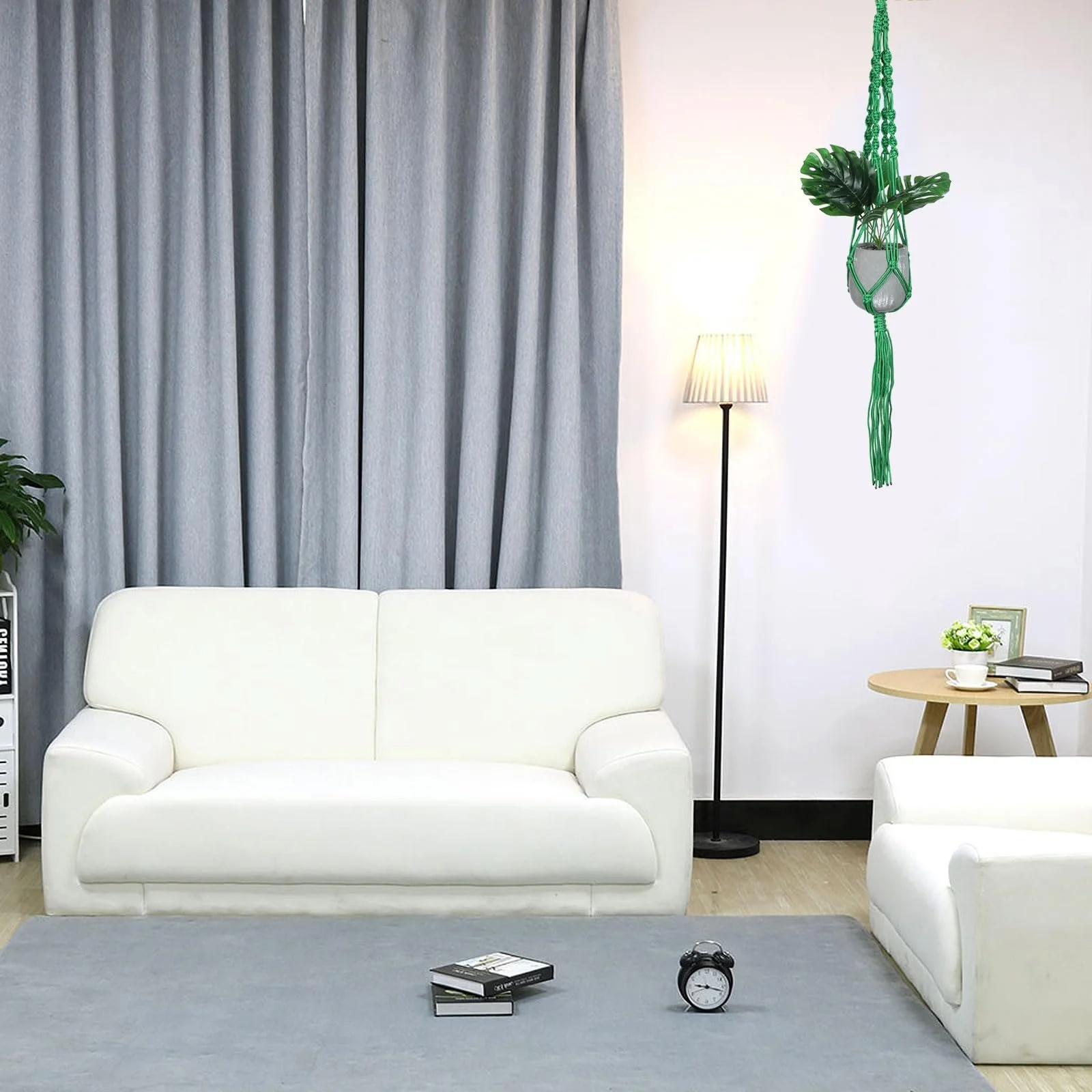 Підвісні полиці для рослин PATIKIL Набір з 2 шт. Макраме з дерев'яною основою Чорні, фото №5 Підвісні полиці для рослин PATIKIL Набір з 2 шт. Макраме з дерев'яною основою Чорні, фото №5