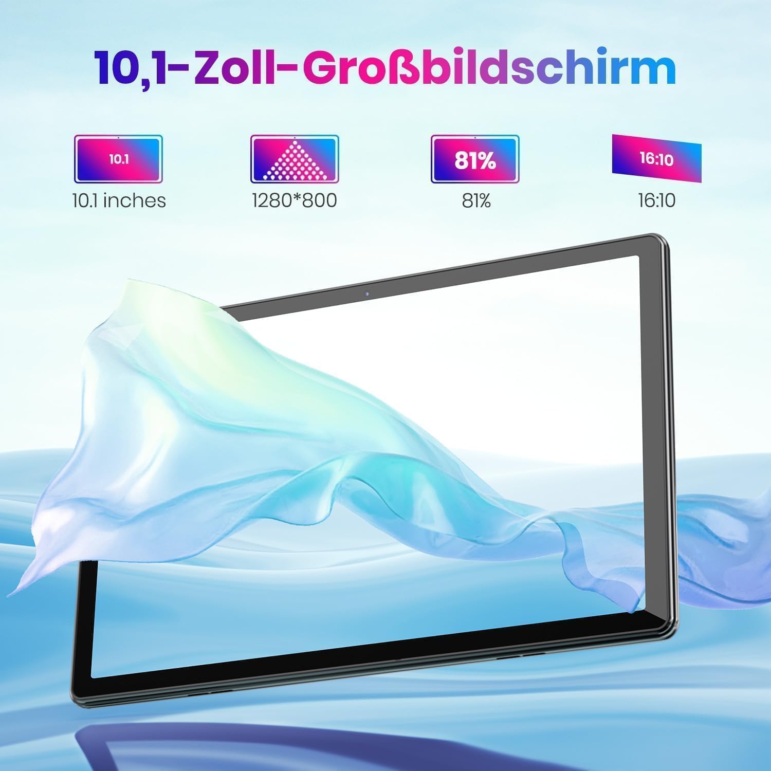 HOOZO MID 10.1" 10/64 ГБ Android 14 Черно-серый, фото №6