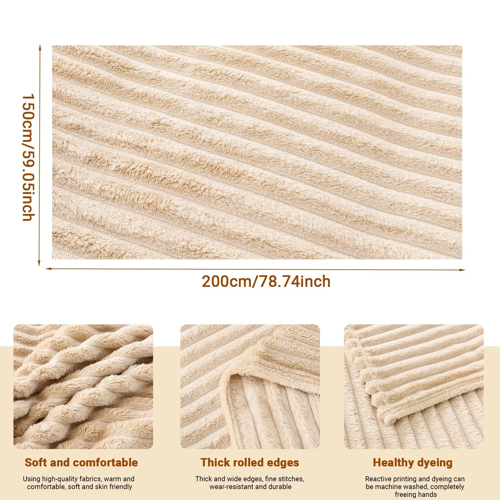 Покривало Cuddly Fluffy, Фланелева ковдра, 200 x 150 см, М'яка тепла Покривало для дивану, Ліжка, Спальні, фото №2