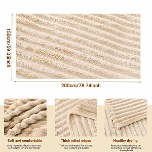 Одеяло Cuddly Fluffy, Фланелевое одеяло, 200 x 150 см, Мягкое теплое одеяло для дивана, Кровати, Спальни, Офиса synthetic.ua - Фото 1