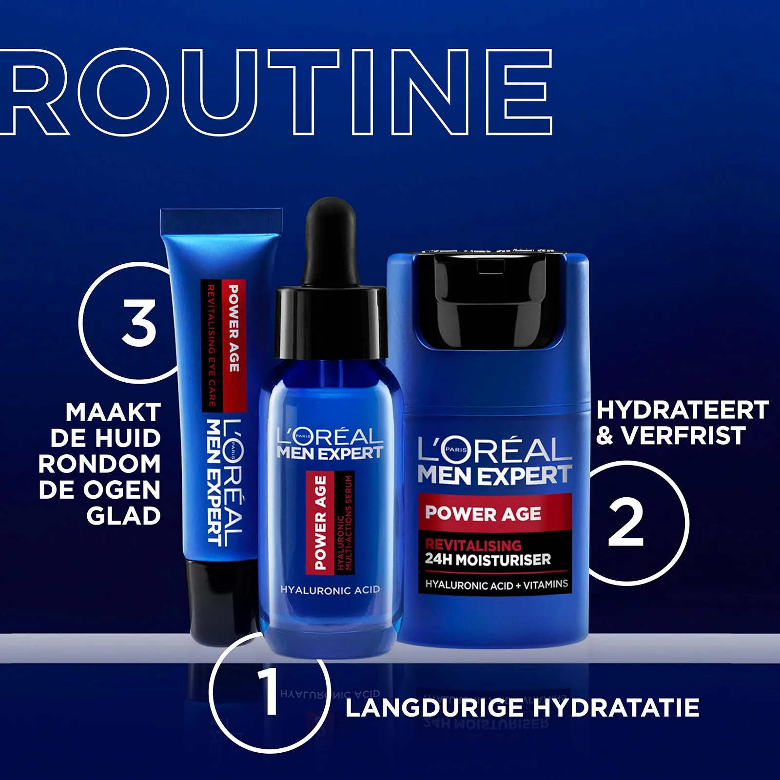 Гель-крем L'Oréal Men Expert Power Age Anti-Ageing Hyaluronic Acid Tri Peptides 100 ml, фото №3 Гель-крем L'Oréal Men Expert Power Age Anti-Ageing Hyaluronic Acid Tri Peptides 100 ml, фото №3