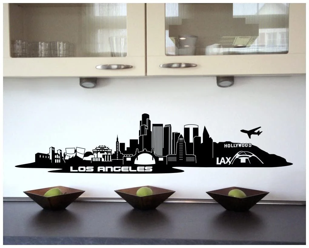 Наклейка на стену Los Angeles Skyline матовая, фото №2