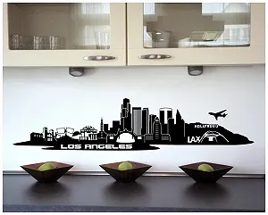 Наклейка на стіну Los Angeles Skyline матова synthetic.ua - Фото 1