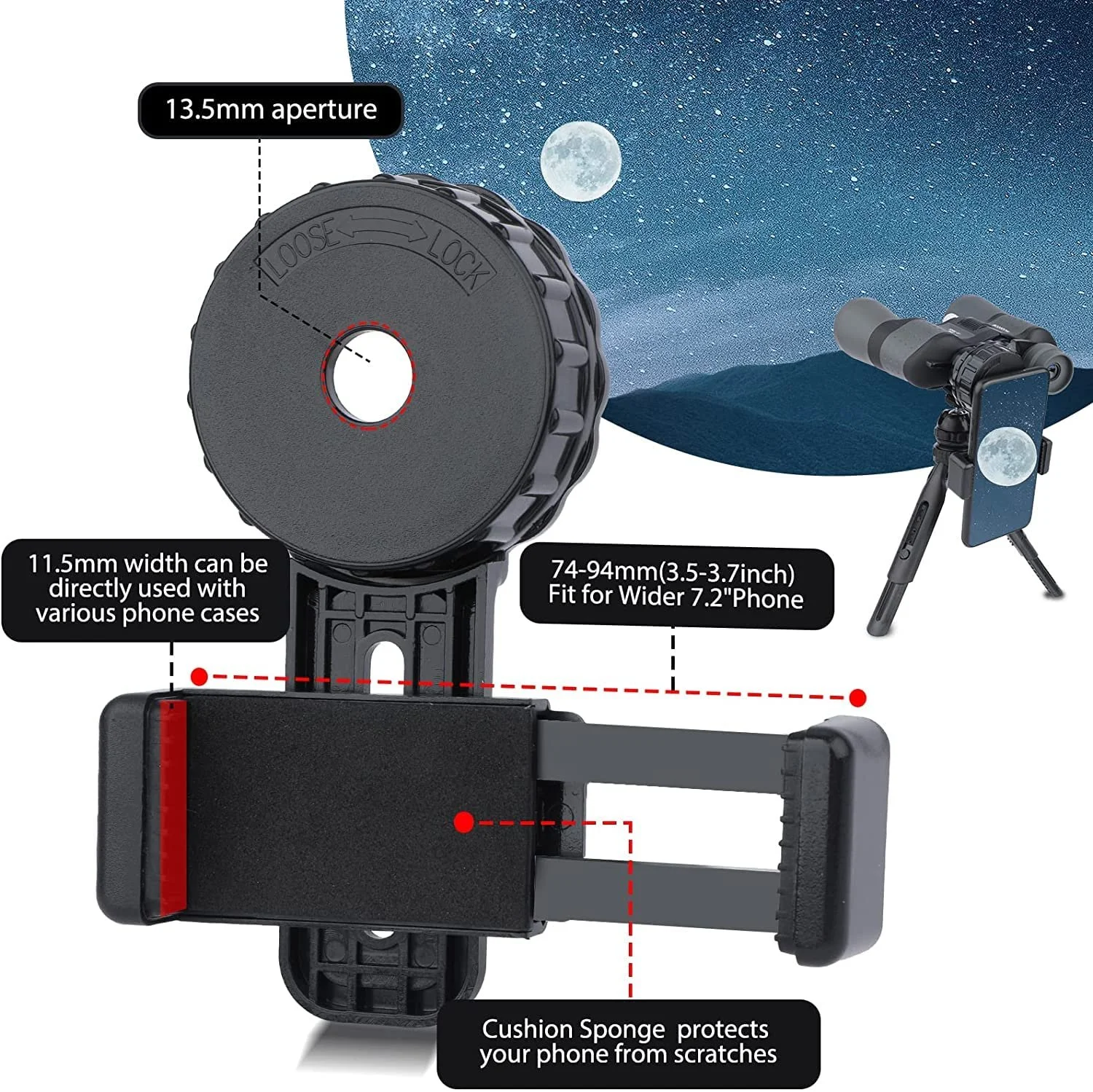 Бінокль Zoom 10-30x50 HD Професійний Водонепроникний FMC-BAK4, фото №5