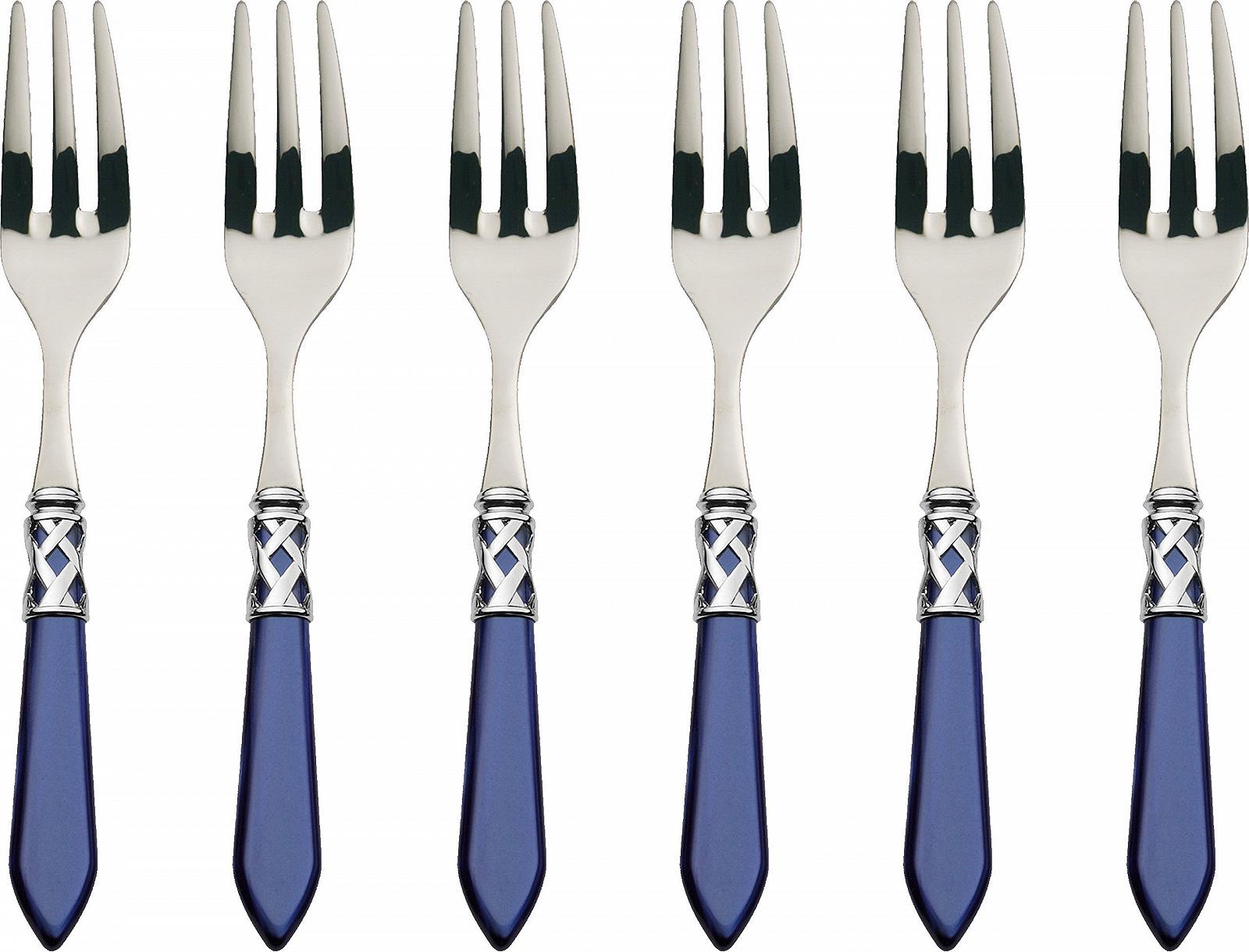 Набор вилок для торта Bugatti Aladdin 6 предметов Сталь/ABS Синий 21 x 18 x 3 см, фото №1