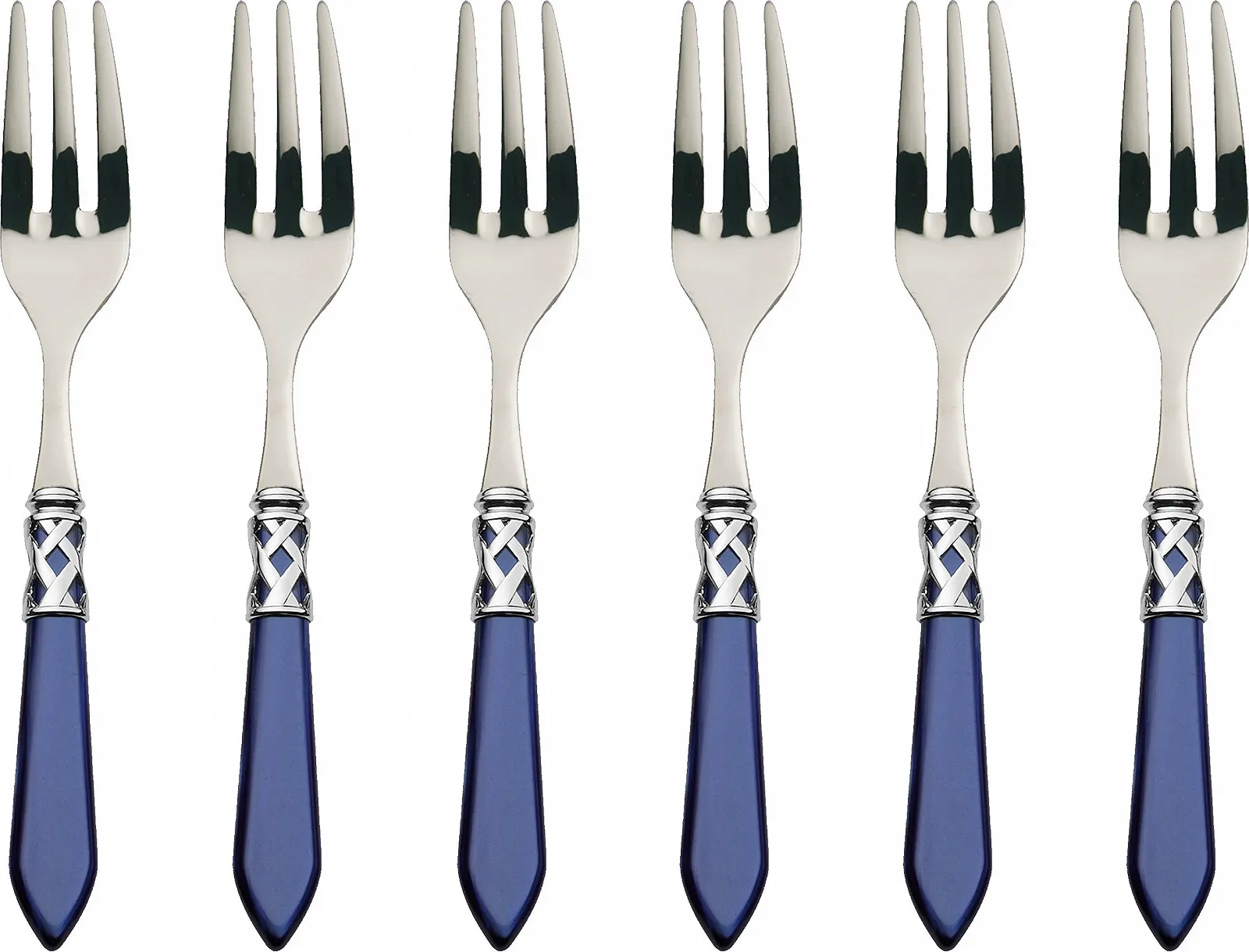 Набор вилок для торта Bugatti Aladdin 6 предметов Сталь/ABS Синий 21 x 18 x 3 см, фото №1