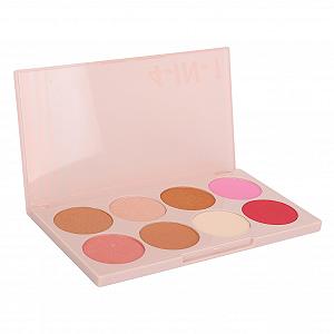 Палітра Rouge Highlight Contour 4-в-1 Vivid Matte Glitter Intense Pigmentation з 8 кольорами - Фото 1