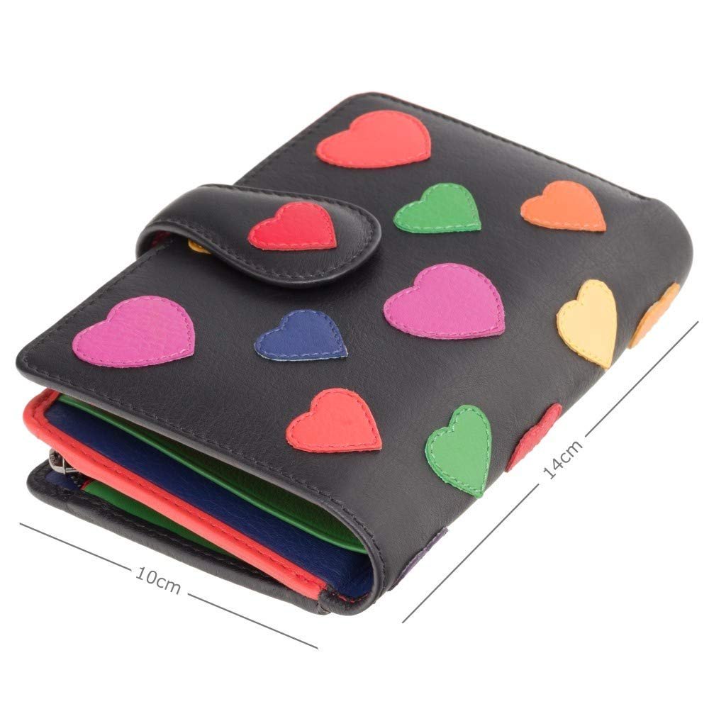 Кошелек Bi-Foldable Visconti Soft RFID Protection Hearts - Crush, разноцветный, черный, разноцветный, M, Classic, фото №6