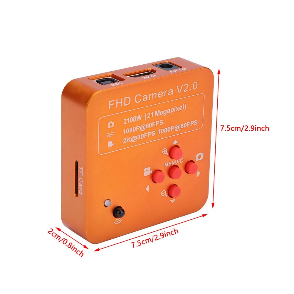 Камера для промислового мікроскопа 21MP HDMI USB TF C-Mount 2K 1080P HD відеокамера 220V електронний цифровий окуляр для обслуговування мобільних телефонів, фото №7