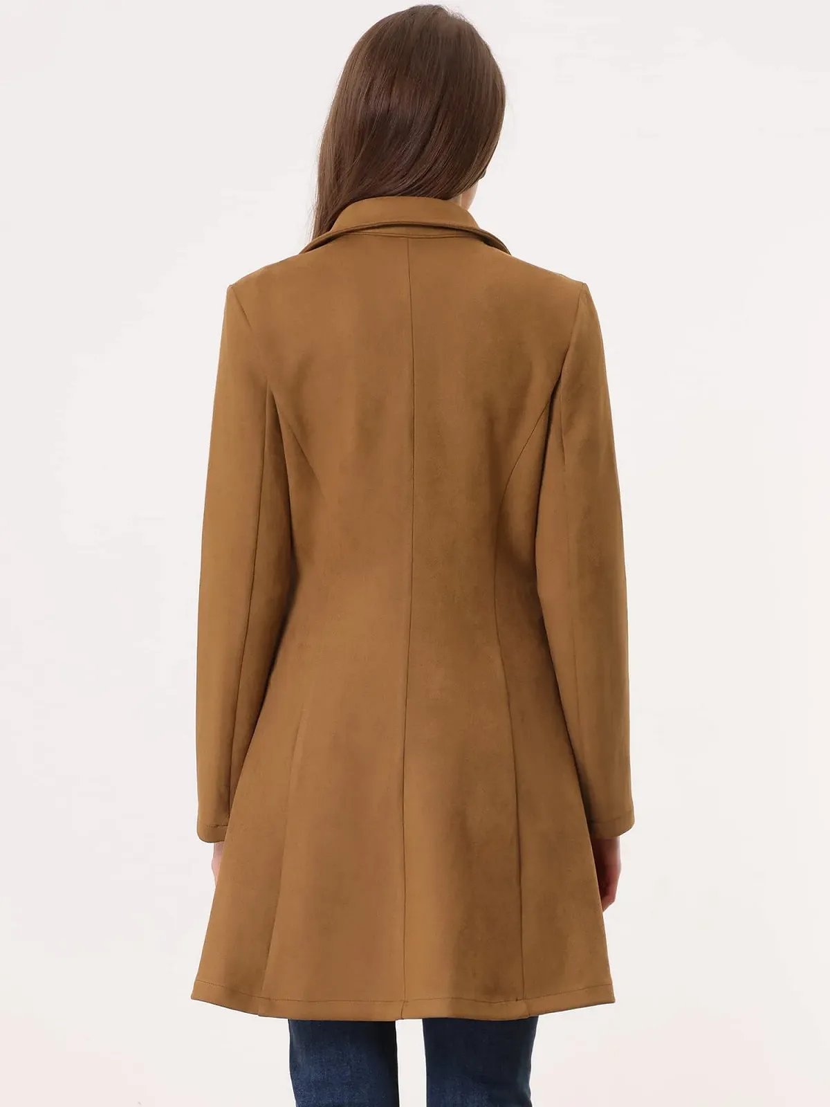 Пальто Allegra K Зимнее Двубортное С Лацканами С Карманами Элегантное Длинное Пальто, фото №4 Пальто Allegra K Зимнее Двубортное С Лацканами С Карманами Элегантное Длинное Пальто, фото №4