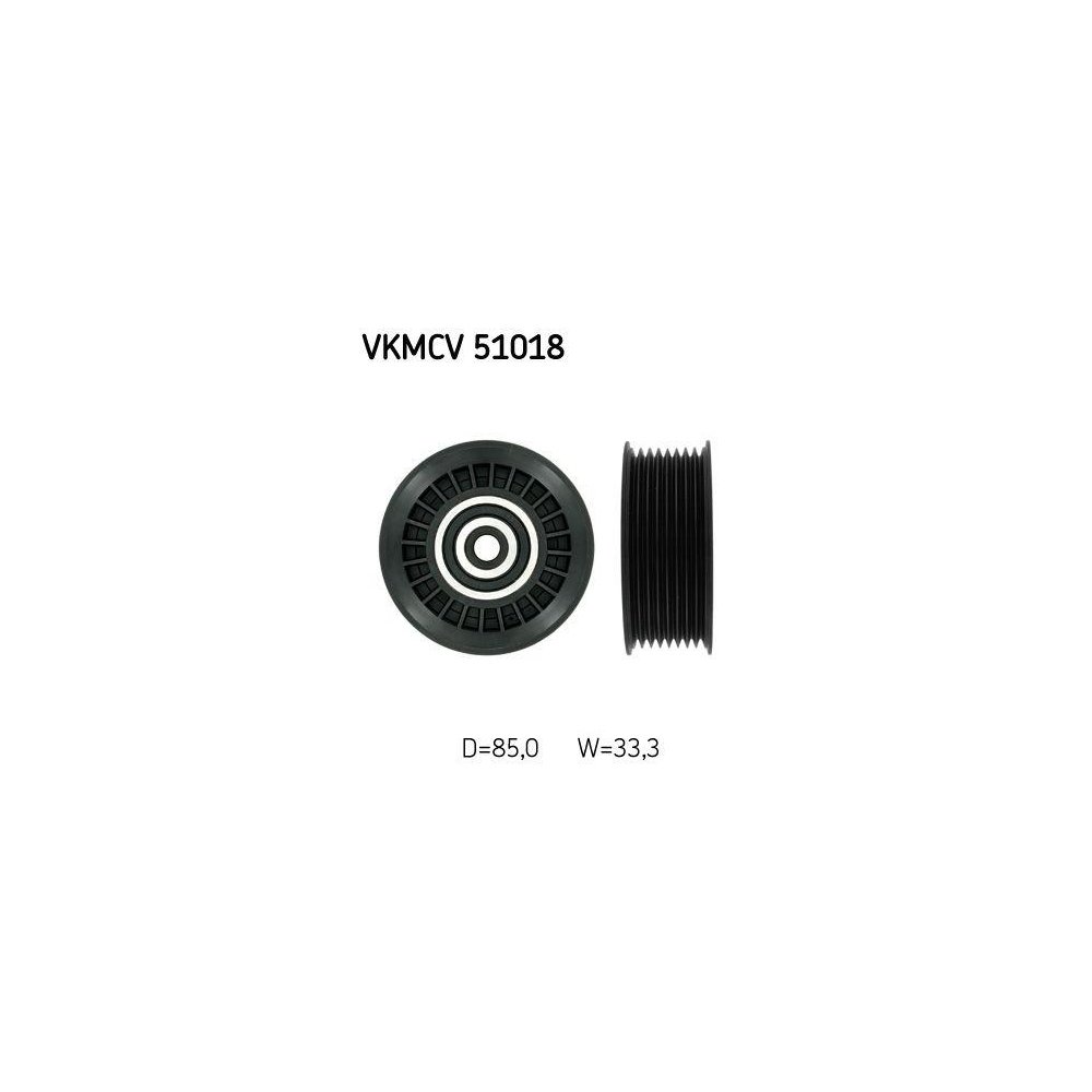 Направляющий/обводной ролик, поликлиновой ремень SKF VKMCV 51018 для MERCEDES-BENZ, фото №1 Направляющий/обводной ролик, поликлиновой ремень SKF VKMCV 51018 для MERCEDES-BENZ, фото №1